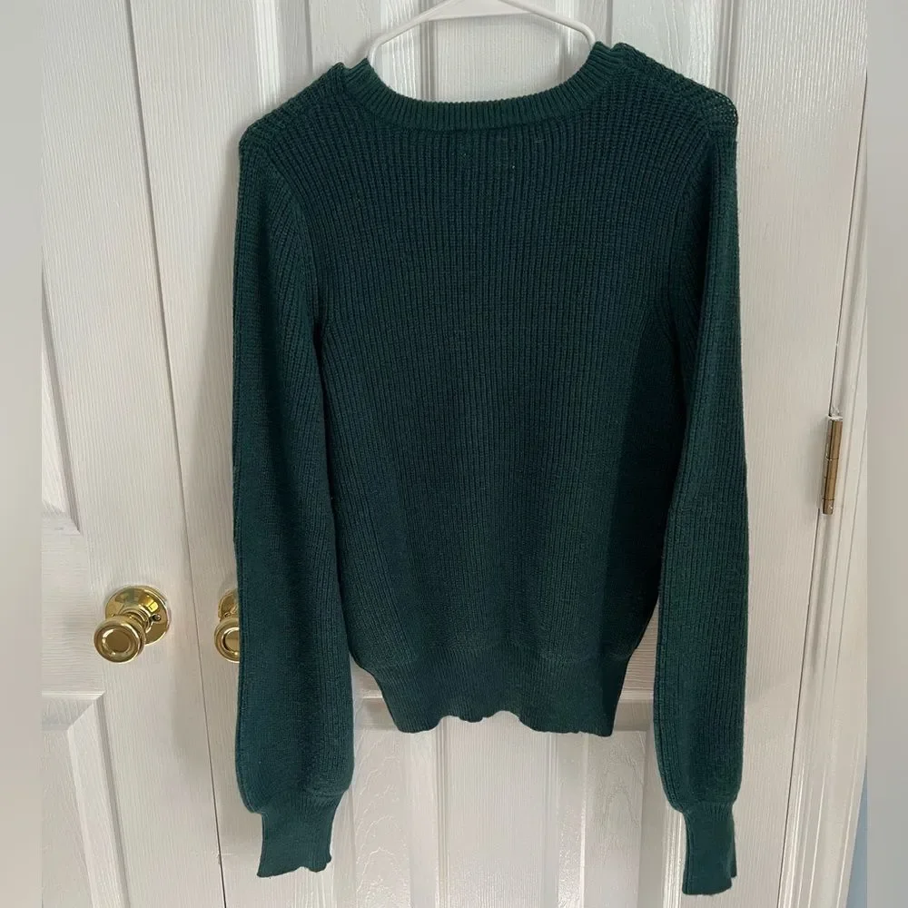 Sonoma Womens Small Green Polyester Knit Long Sleeve Sweater - Picture 2 of 4